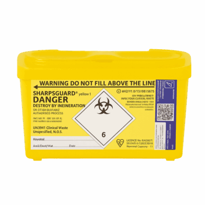 Phoenix Sharpsguard 1L Yellow Sharps Bin – Safe Disposal for Weight Loss Pen Needles